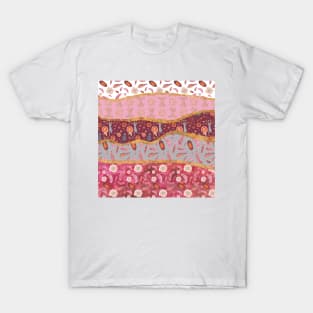 Rolling hills of cats, feathers and roses T-Shirt